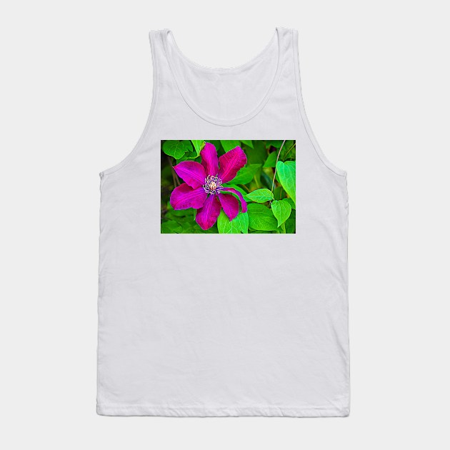 Brilliant Clematis Tank Top by mariakeady